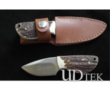 Boker thumb small straight knife antler handle knife UD05082 